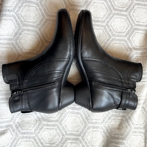 Cobb Hill Ankle Boots Laural Black Leather Woman’s Sz: 9.5 - Picture 7 of 12